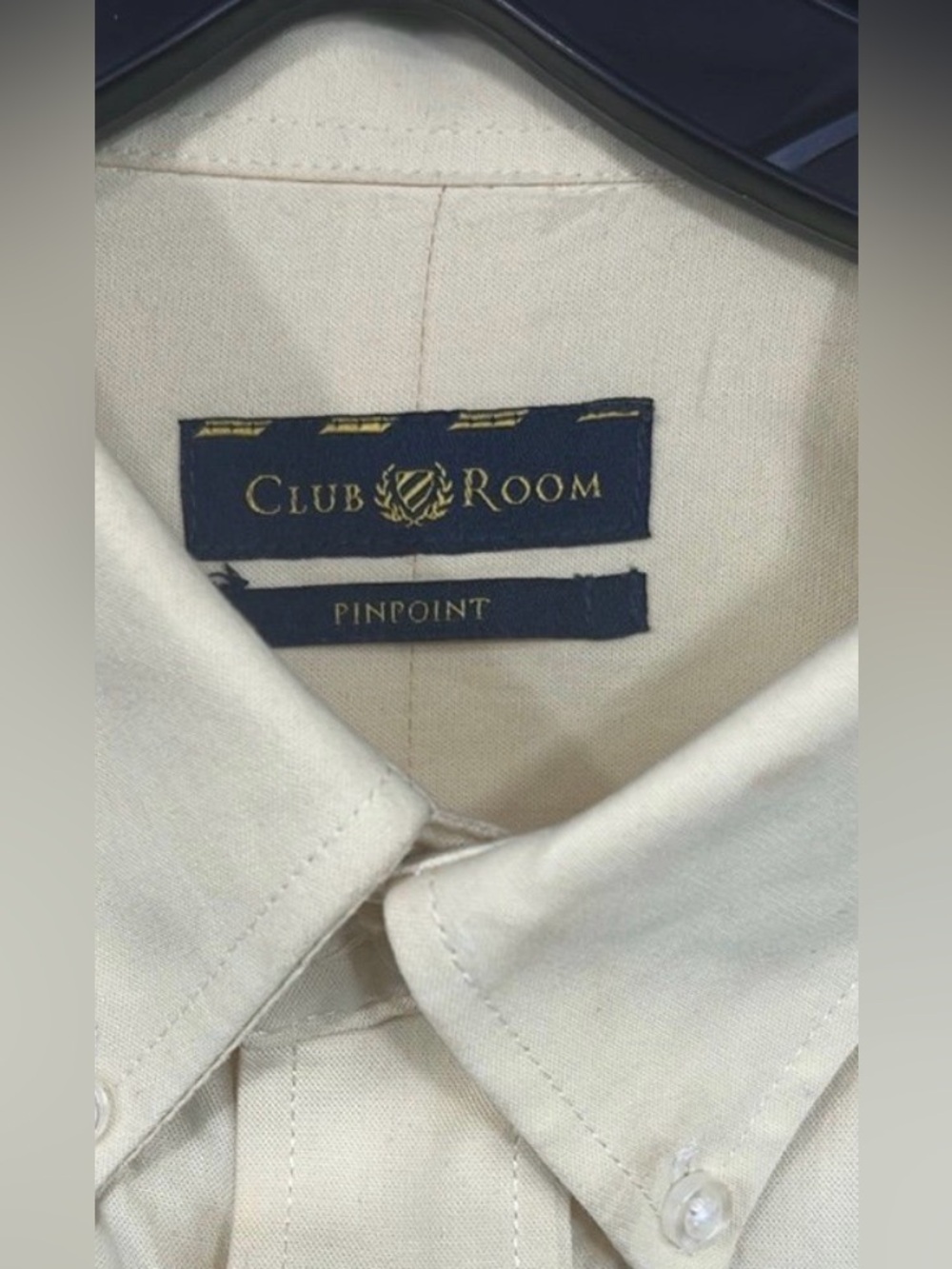 Macy’s Club Room Men’s Pinpoint Button-Down Shirt in Butter Yellow.